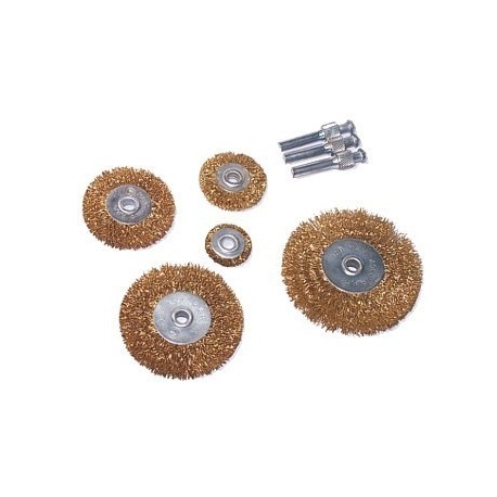 Set de 5 brosses rotatives en acier