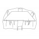 Housse de protection renforcée pour table rectangulaire - 250x150x H80cm