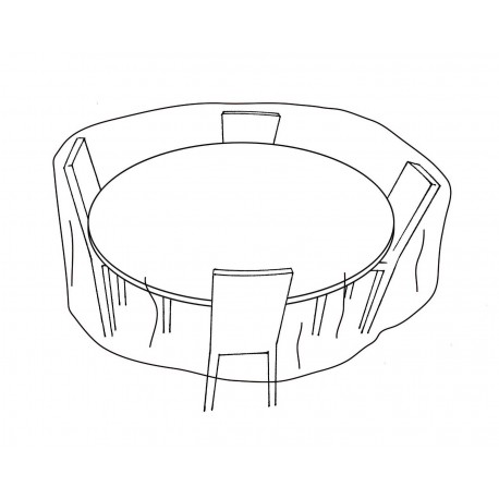 Housse de protection renforcée pour table ronde - Ø 200x H80cm